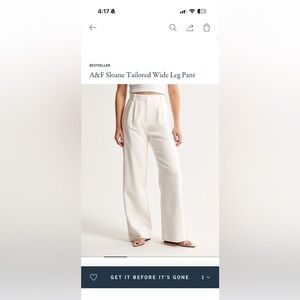 Abercrombie & Fitch Sloane Tailored Pant, Light Taupe, 31 Short